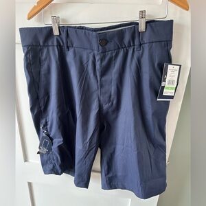 Mens Shorts 34 NEW 4 Way Stretch All Day Tech Deep Navy Quick Dry
